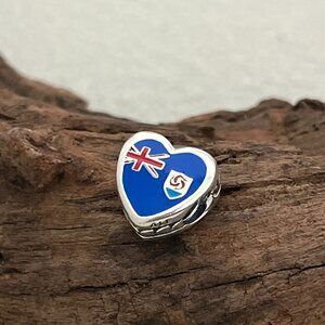 Pandora Anguilla Flag Exclusive Heart Charm S925 ALE Bead Charm